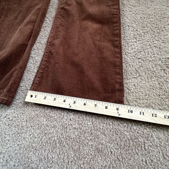 GAP Corduroy Flare Pants Brown 70s Style High Rise Size 27 Womens Retro Wide Leg - Picture 8 of 14